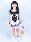 Gray And Black BABY 8 KIDS Designer Pari look Piece Western Party Wear Type Imported Lycra Digital Print Children Collection BABY 01